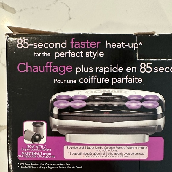 Conair  Hot Rollers Curlers Chv14x 12 Jumbo Rollers Pageant Cheer Dance Hair - Picture 8 of 10